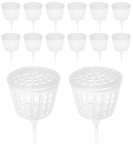 SHINEOFI Cestas de Fertilización de Acero Inoxidable para Bonsáis y Orquídeas, Caja Tapa Transparente Grande, 30 Piezas, Herramienta de Suelo para Liberación Lenta de Abono en Jardinería