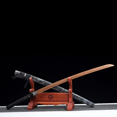 Katana svärd, handgjort samurajsvärd i trä, 103 cm bokken för visning, cosplay-samling och Kendo-träning