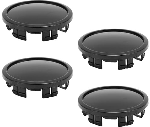 Eminchu 4PCS Capuchons de Centre de Roue, Capuchons de Moyeu de Roue de Jante de, 75mm ABS Finition Métal Chromé Anti-poussière de Pluie et de Rayures, d'installation Faciles, Idéal pour Plusieurs