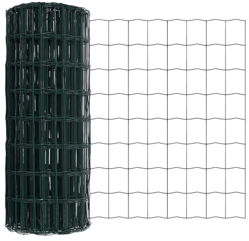 Solivagant Clôture Euro Vert 0,6 x 10 m Fer revêtu de PVC,(3.74 KG)