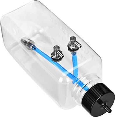 Generic Tanque de Combustible RC Tanque de Aceite de Sellado de Alta Resistencia para Avión RC Tapa de Metal CNC para Aficionados (410 ml (para Aviones de 30-40 CC))