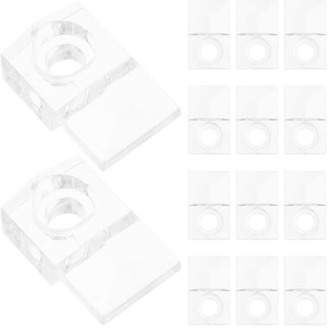 Sosoport 50 Clips para Espejo de Vidrio Transparentes con Tornillos y Anclajes para Montaje en Pared, Abrazaderas de Fijación para Espejos, Kit de Soporte para Puertas y Marcos de Vidrio