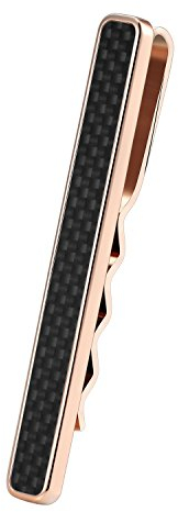 Drops Karisma Hochwertige Herren Edelstahl 316L Krawattennadel mit Karbon/Krawattenklammer/Tie Clip Farbwahl KTC202
