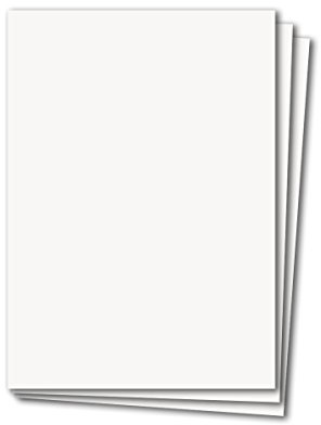20 Stück DIN A4 Karten Planobogen - Farbe: Hochweiss - 29,7 x 21 cm - 250 Gramm pro m² - Bastelbogen - Kartenkarton - Bastelkarte -formstabil