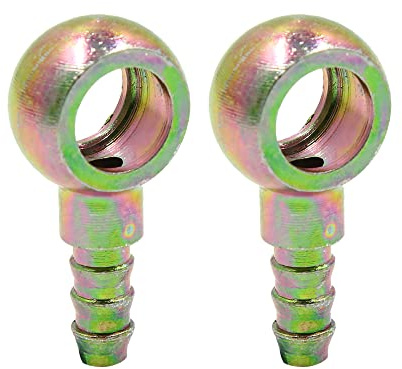 sourcing map Banjo Fitting Schlauchkupplung 2Stk 6mm Id 12mm Für Auto | Anwendung: Bremssystem, Luft- Und Kraftstoffversorgung, Motor, Barb Außendurchmesser, Inhalt: 2 X Hohlschrauben