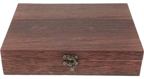 Cabilock Aufbewahrungsbox Mit Deckel Und Schloss Holzbox Vintage Stil Flip Storage Box Für Zuhause Und Büro Organisation