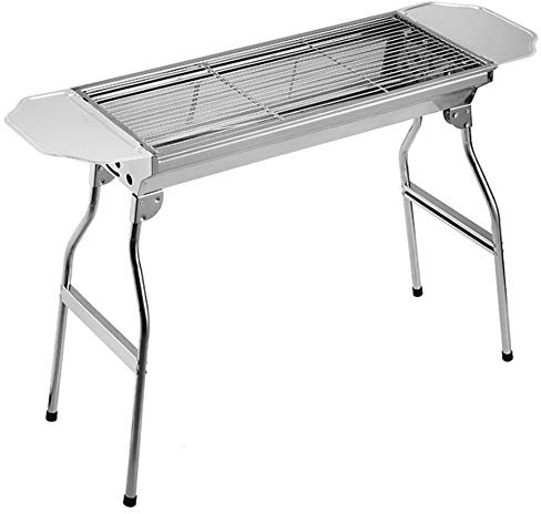 SUSHOP Barbecue Griglia A Carbone Professionale per 5-10 Persone, Barbecue Carbone Barbecue Pieghevole per BBQ, Utensile BBQ Grill, Giardino Terrazza Campeggio Picnic (73X33.5X70cm)