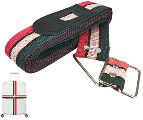 Andiker Cinghia per Valigia Resistenti 4.2M, 1 Pezzo Cinghie per Bagagli Addensate Regolabili Cintura per Bagagli per Accessori da Viaggio