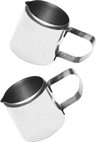 Cabilock 2pièces Pichet à Lait Inoxydable Mini Pot Multifonctionnel Pour Café Sauce Et Dessert Pour Bar Cuisine Et Café