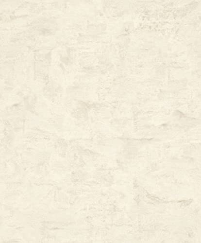 Rasch Tapete 499759 - Vliestapete Creme Grau Metallic Used-Look Beton Optik aus der Kollektion Factory V