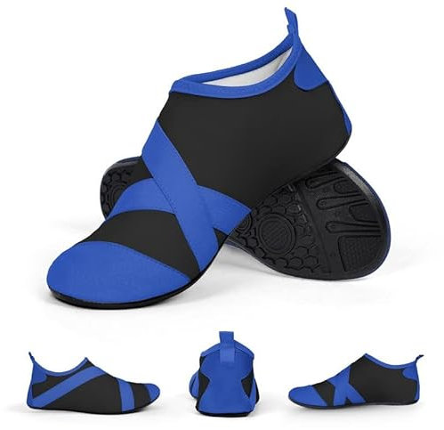 AMFUN Chaussures Aquatiques, Chaussures d'eau pour Homme et Femme, à Séchage Rapide Chaussures Aquatiques pour Natation Plage Course Surf Plongée (40-41)