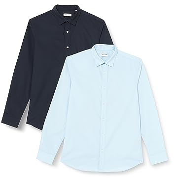 JJJOE Lot de 2 t-Shirts LS MP, Bleu Cachemire/lot : Bleu Cachemire + Blazer Bleu Marine, XL