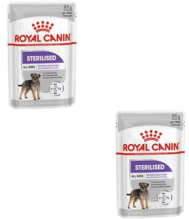 Royal Canin STERILISED Mousse | Pack Double | 2 x 12 x 85 g | Aliment Complet pour Chiens Adultes et stérilisés dès l'âge de 10 Mois | Riche en protéines digestibles