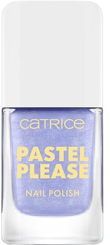 Catrice Pastel Please Nail Polish 020 Cloud Nine, schimmernder Nagellack in Blau, farbintensiv, hochpigmentiert, vegan, 10,5 ml