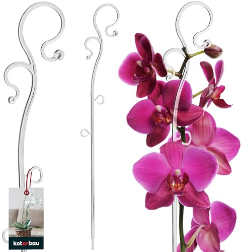 KOTARBAU® Pflanzenstütze Transparent PVC 39 cm Blumenstütze Rankhilfe Zimmerpflanzen Blumenstütze Garten Orchideenstab Stützstab Pflanzen dekorative Pflanzenhalter Zimmerpflanzen Rankstäbe