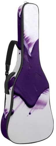 Gitarrentasche Schutzhülle für 40/41/42 Zoll Akustikgitarre mit Zubehörfach Wasserdicht Gigbag Blau Herz Lackmuster, Mehrfarbig Nr. 08, 42.9x16.9x4.7 in, Gitarrentasche
