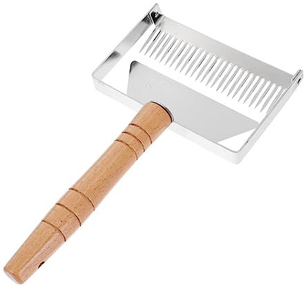 OFFSCH Edelstahl Honigschaber Für Bienenzucht Rutschfester Griff Leichtes Imkereigerät Zum Praktischen Honigsammeln