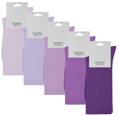 ZSUN Chaussettes Unisexe Homme et Femme Multicolore Chaussettes en Coton peigné Taille 38-42 cod. 15558