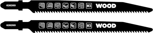 kwb 2x lame per seghetto alternativo, denti controrotanti (per legno duro, legno tenero, pannelli truciolari rivestiti, denti bimetallici, dentati e ad angolo libero, supporto per albero a T)