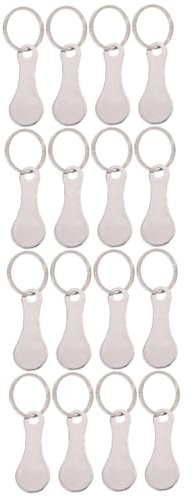 STOBOK 16pezzi Portachiavi Inossidabile Per Rimozione Gettoni Della Pratici Portachiavi Rimuovibili Per Gettoni Trolley Utili Quotidiana