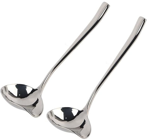 Gravy Ladle, 2PCS Sauce Ladle Mini Gravy Spoon Drizzle Spoon with Spout Small Ladle 7.5 Inches Sauce Drizzle Spoon with Spout Stainless Steel Mini Soup Ladle Sugar Spoon