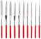 maxtachi 10 PCS Mini Diamond Needle File Set, Needle Jewelry File Set, Modelling Diamond File, Diamond Coated Riffler File Set for Jewelers Glass Wood Carving Craft, 2 x 100mm