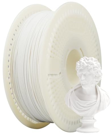 eSUN Matte PLA Refill Filament und Spool Kit, Spoolless Matte PLA 1.75mm und Removable Filament eSpool+, 1KG Spool (2.2 LBS) 3D-Druck Filament für 3D-Drucker, Creme Weiß