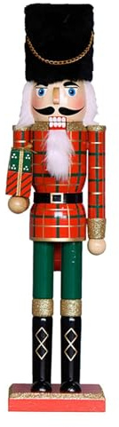 WEITING Cascanueces De Navidad, Figura De Soldado De Cascanueces De 50 Cm, Figura De Soldado De Madera del Rey Cascanueces, Adornos Colgantes, Decoración Navideña Tradicional