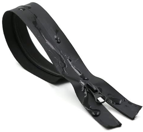 70 cm Nero Cerniera per Giubbotto (1x Nero)