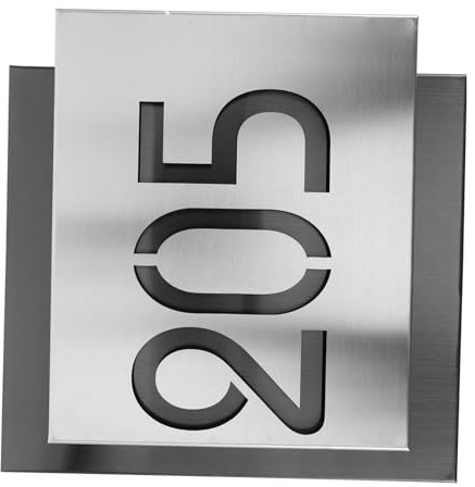 KONTONTY Plaque de Numéro de Maison Double Couche, en Acier Inoxydable, Résistante aux Intempéries, pour Extérieur, Maisons et Locaux Commerciaux