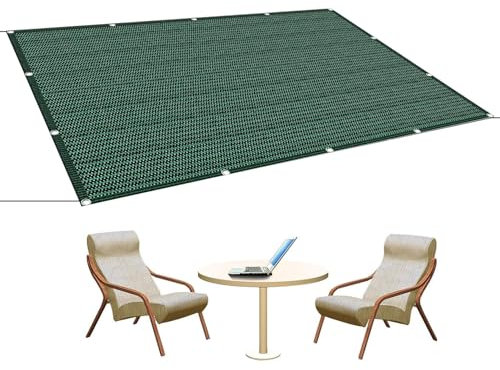 Tenda a Vela Rettangolare 3 x 4 m Traspirante e Protezione Solare Raggi UV Rete Ombreggiante Telo Antivento con Occhielli Tenda a Vela per Esterno Giardino, Blu Cielo
