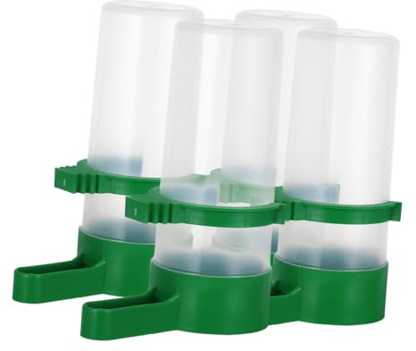 Toddmomy 4pezzi Distributore Automatico Per Uccelli Accessori Per Uccelli Da Gabbia Adatto Pappagalli e Canarini Funzione Anti-perdita Design Compatto Per Uso Ed Esterno
