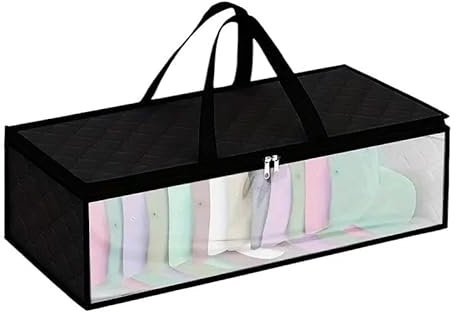 HESHUWEN Hutschachtel Hutbox, faltbar, große Kapazität, Hüte, Aufbewahrungsbehälter, Schrank, staubdicht, Kleidungs-Organizer Hutschachtel Rund Mit Deckel(Noir)