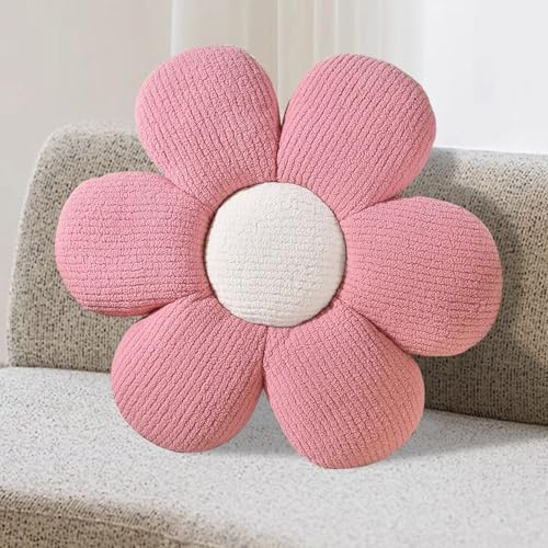 YushengTai Blumenkissen, Kissen Aesthetic 40 cm, Sofakissen, Kissen Blumenform, Kuschelkissen, Blume Plüschkissen, Sitzkissen Kinder, für Mädchen, Dekoratives, Schlafzimmer, Autos, Wohnzimmer