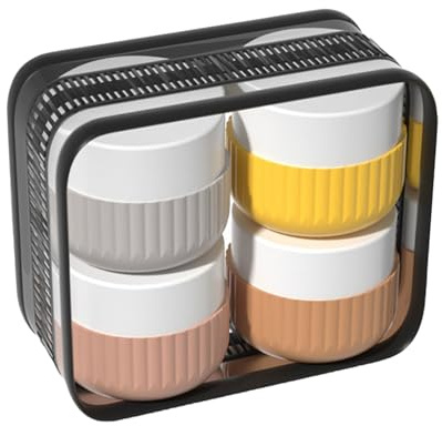 Acunny Contenitori da Viaggio,4 Pezzi Bottigliette per Toilette Antigoccia da Viaggio - Versatili 50ml per Crema Viso, Lozione, Detergente e Cosmetici
