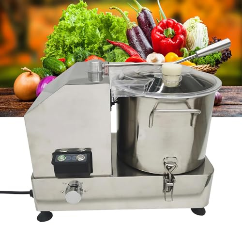 UPLTOE Commercial Food Processor, Heavy Duty Electric Vegetable Chopper, 1800W Stainless Steel Food Processor Chopper,Suitable for vegetable,meat and so on 6L