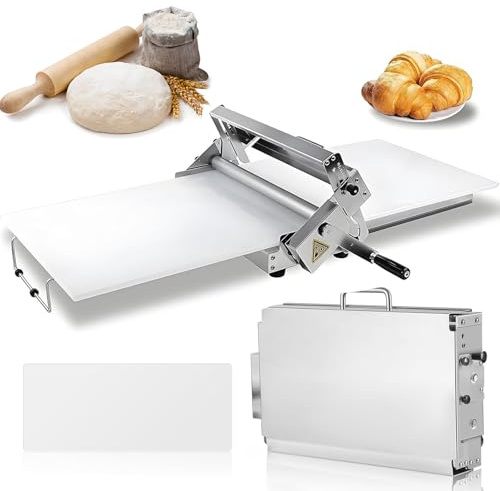 Macchina per Stendere La Pasta, Sfogliatrice Manuale in Acciaio Inox, Macchina per Stendere La Pasta Manuale per La Casa, Spessore Regolabile per Preparare Croissant, Pasta Sfoglia, Pizza 83x49cm