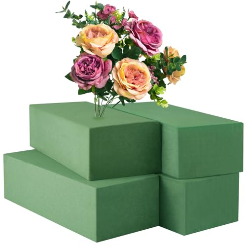 Xinjiayi Floral Foam 4 Pcs Green Wet-Dry Flower Foam