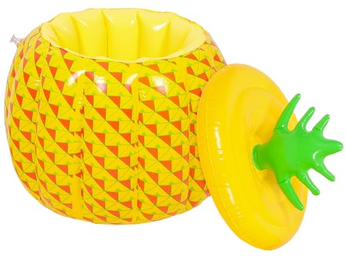 HINTRMENT Portable Inflatable Ice Bucket Pvc Pineapple Design Foldable Cold Resistant Cooler for Beer Wine Party Outdoor Use