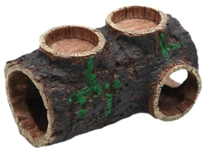 FytStycale Cachettes en Résine Imitant des Troncs Creux, Abris pour Reptiles, Cabanes, Habitats, Grottes, Décorations pour Serpents des Blés