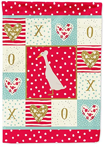 Caroline's Treasures CK5286GF Bali Duck Love Flag Garden Size, Small, Multicolor