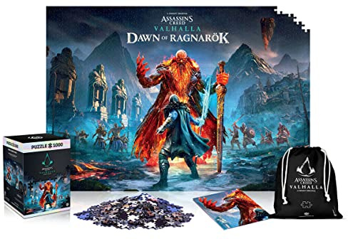 Assassin's Creed Valhalla: Dawn of Ragnarok - Puzzlespiel mit 1000 Teilen und den Maßen 68 cm x 48 cm | inklusive Poster und Tasche | Spiel-Artwork für Erwachsene und Teenager