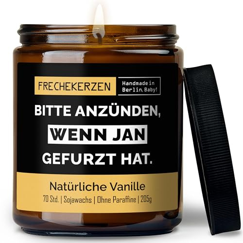 Lustige Duftkerze mit Spruch für Freunde, Geschwister, Papa | Handgemacht aus Sojawachs |Personalisierte Geschenkkerze In Geschenkbox | Valentinstag Geschenk Geburtstag |Vanille