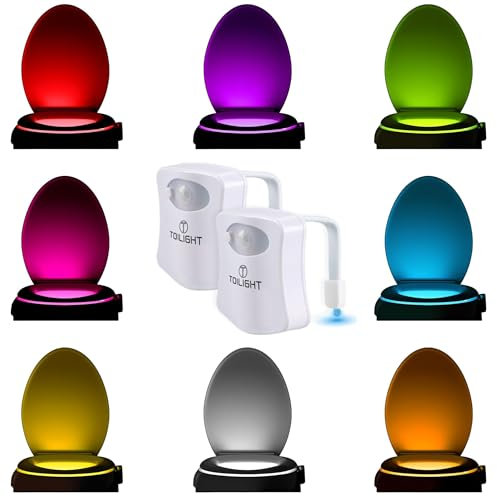 2 Stück Das Original WC Licht. LED Coole Gadgets für Männer Geschenke für Mama Papa Herren Lustige Geschenkideen Weihnachten Frauen Ehemann Geburtstag Scherzartikel Männergeschenke Geschenk Mann