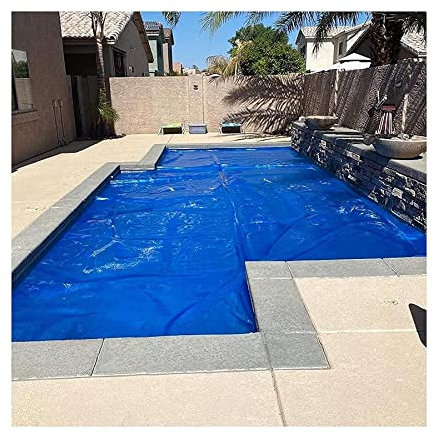 Summer Pool Cover Pool Heaters with Grommets for Above Ground Inground Pools Heavy Duty Rectangle Solar Pool Covers Floating Tarpaulin