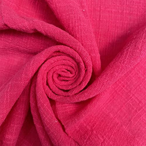 PTNKUIIY 12 Stück Stoffservietten, Musselin Geschirrtücher Tischdekoration Servietten Hochzeit Geburtstag Leinenservietten Perfekt für Partys, Zuhause, Cafés Restaurants und Hotels -42x42cm,Rose Rot