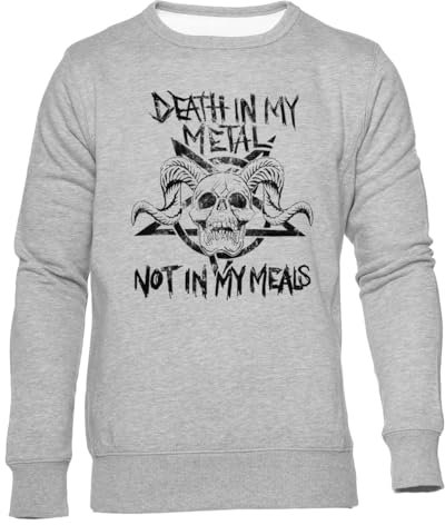 Newtee Veganer Metalhead Unisex-Sweatshirt Mit Rundhalsausschnitt