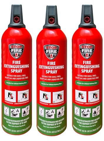 IWH Premium Lithium Feuerlöschspray STOPFIRE Reinold Max Autofeuerlöscher 3 x 750ml für Lithium Batterien & Akkus (3)