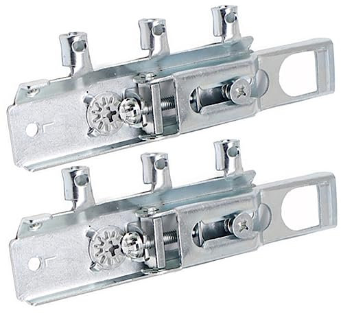 Gadpiparty Quincaillerie D'armoire Métallique Épaissie En Acier Laminé à Froid, Support Suspendre Caché Réglable Pour Armoires Cuisine, Lot De 2 Pièces, Fixation Murale Robuste Pour Meubles Suspendus