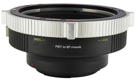 XPIMAGE Anello adattatore per obiettivo compatibile con obiettivo Pentax 67 per fotocamera Canon EOS 5DII 6D
